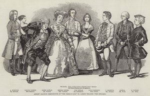 芸術家たちのアマチュア・パフォーマンス「The Heir-at-Law」、セント・ジェームズ・シアター、エピロク（彫刻）。 作： English School