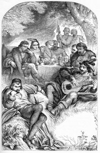 お気に召すまま - 『ウィリアム・シェイクスピア全集』の挿絵 1866年 - この版の挿絵と全体の形は、ロンドンで出版されたカッセルの挿絵付きシェイクスピアから引用している。 作： English School