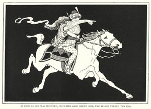 彼女が馬乗りになり、彼に腕を回すと、王子はペグ（刻印）を回した。 作： English School