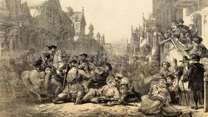 リージェント・ジェームズ・スチュワート・モーレイ暗殺（1531-70年）スコットランドのリージェント、西ロージアンのオールド・リンリスゴーで 作： English School