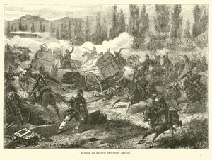 1870年9月、フランスのプロビジョニングコンボイへの攻撃 作： English School