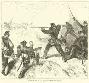 1870年9月、セダンでのフランス軍砲撃 作： English School