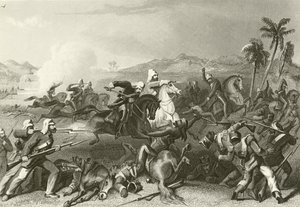 ニコルソン将軍の不規則な騎兵隊によるシールコートの反逆者への攻撃 作： English School