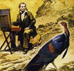 オーデュボンはアメリカの鳥を描くことに彼の人生を捧げました 作： English School