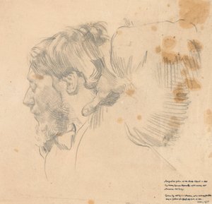 スレイド美術学校のアウグストゥスジョン、1897年頃（紙に黒鉛） 作： English School