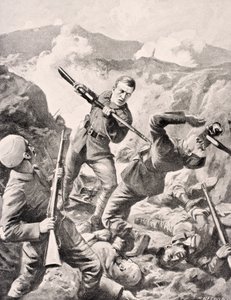 1916年にロンドンで出版された「The War Illustrated Album deLuxe」のオーストラリアランス-コーポラルアルバートジャッカ、VC 作： English School