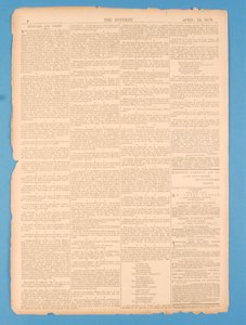 審判のバックページ、第35号。 1878年4月15日 作： English School
