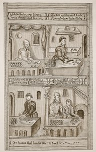 パン屋のヨーク、1595-1596（セピア写真） 作： English School
