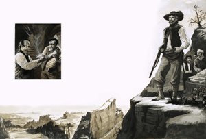 カモラのメンバーを含む（挿入図）イタリアの丘の盗賊 作： English School