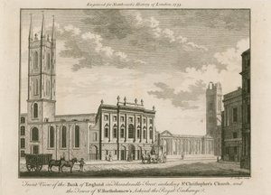 イングランド銀行、イーストウィング、1765年、ロバートテイラー卿により追加 作： English School