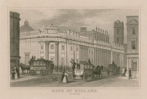 イングランド銀行、ジョンソーンズサウスフロント、1823年 作： English School