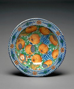盆地、1639年（ブリキの陶器） 作： English School