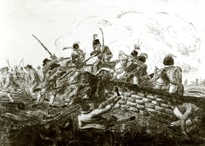ボニーブリッジの戦い、1820年 作： English School