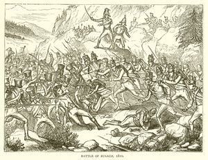 ブサコの戦い、1810年 作： English School