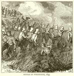 フェロゼシャの戦い、1845 作： English School