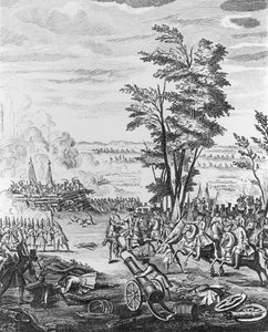 マルプラケの戦い、1709年9月11日、「クイーンアンの歴史」、1740年 作： English School