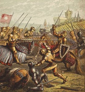 テュークスベリーの戦い、パブ。 1890 作： English School