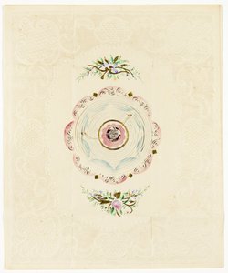 Be Thine, c.1830（カラープリントのバレンタイン、レースの縁取り付き 作： English School