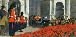 ビクトリア時代のゼラニウムのベッド 作： English School