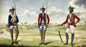 ベンガル軍隊、1785年頃 作： English School