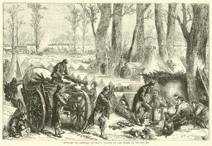 1870年10月、ヴァンセンヌの森にいるデュクロッツ将軍のビバーク 作： English School