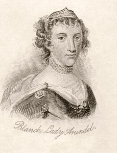 1825年に出版された「クラブの歴史辞典」からのワードの男爵夫人アランデル、ブランシュサマセット 作： English School