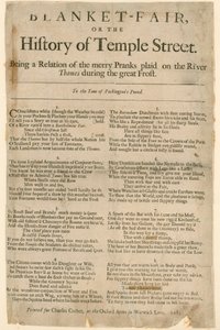 ブランケットフェア。 1684年のフロストフェアに関する詩 作： English School