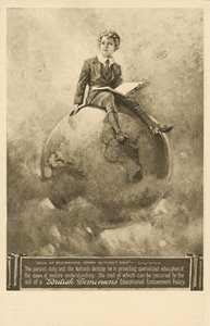 "Book of Beginnings, Story without End" 英国ドミニオンズ保険会社の教育用養老保険の広告（リトグラフ版 作： English School