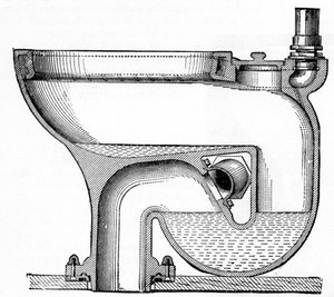 Bostels No. 7 Exclesiorウォッシュアウトトイレ、1870 作： English School