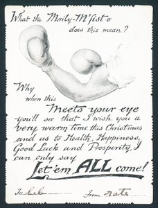 ボクシンググローブ、クリスマスカード 作： English School