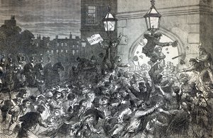 1815年に下院の入り口でパン暴動