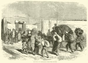1870年10月、郊外から野菜を持ち込む