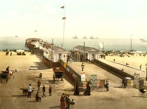 ブリタニア桟橋、ヤーマス（ハンドカラー写真） 作： English School