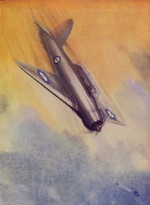 艦隊航空隊の急降下爆撃機「ブラックバーン・スクア」(カラーリトグラフ) 作： English School