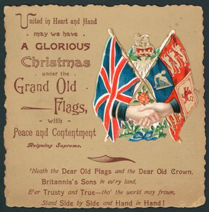 英国の旗、クリスマスカード 作： English School