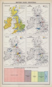 イギリス諸島、工業（カラーリトグラフ） 作： English School
