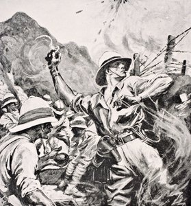 1916年にロンドンで出版された「The War Illustrated Album deLuxe」からのイギリス中尉WT Forshaw VC 作： English School