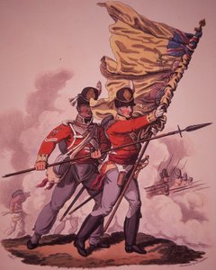 イギリス軍兵士（カラーリトグラフ 作： English School