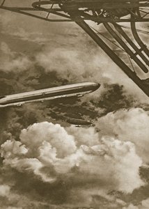 艦隊の守護者として活躍したイギリスの異なるタイプの飛行船、1914-19 作： English School