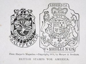 イギリスのアメリカ向け切手 作： English School