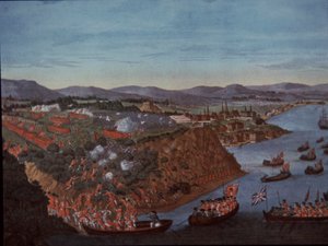 1759年、イギリスがカナダのケベックをフランスから奪取 作： English School