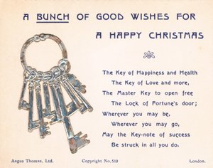 鍵の束、クリスマスカード 作： English School