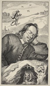 バニヤンズドリーム、ジョンバニヤン（1628-88）による巡礼者の進歩の最前線、第4版、パブ。 1680（セピア写真）