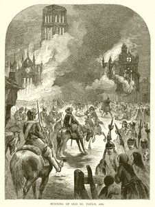 オールドセントポールのバーニング、1666 作： English School