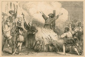 セントアンドリュースでのパトリックハミルトンの燃焼、1528年 作： English School