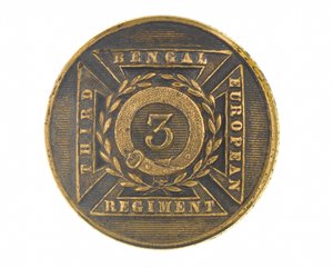 ボタン、将校、第3ベンガルヨーロッパ連隊、1854-1861 作： English School