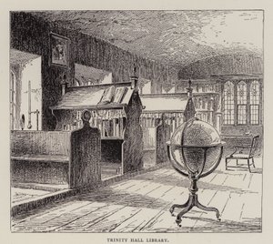 ケンブリッジトリニティーホール図書館（エッチング 作： English School