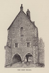 カンタベリーThe Grey Friars（リトグラフ 作： English School