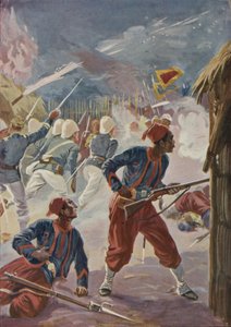 1884年、フランス人のトンキンによるソンテイの捕獲 作： English School