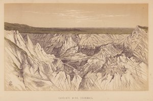 コーンウォール、カークレイズ鉱山（リトグラフ） 作： English School